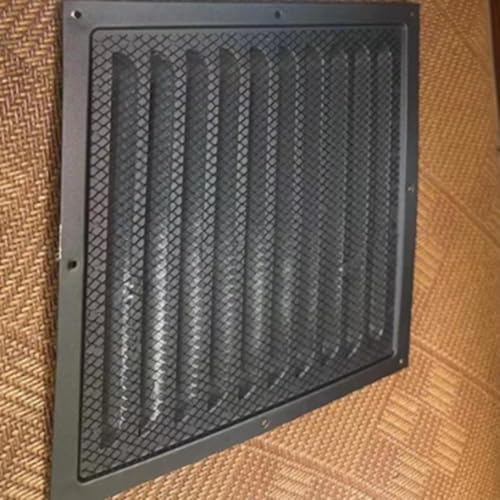 Cubierta de rejilla de ventilación, 30 x 30 cm, rejilla de ventilación de metal con red protectora para insectos, rejilla de ventilación de metal para interiores y exteriores con red protectora