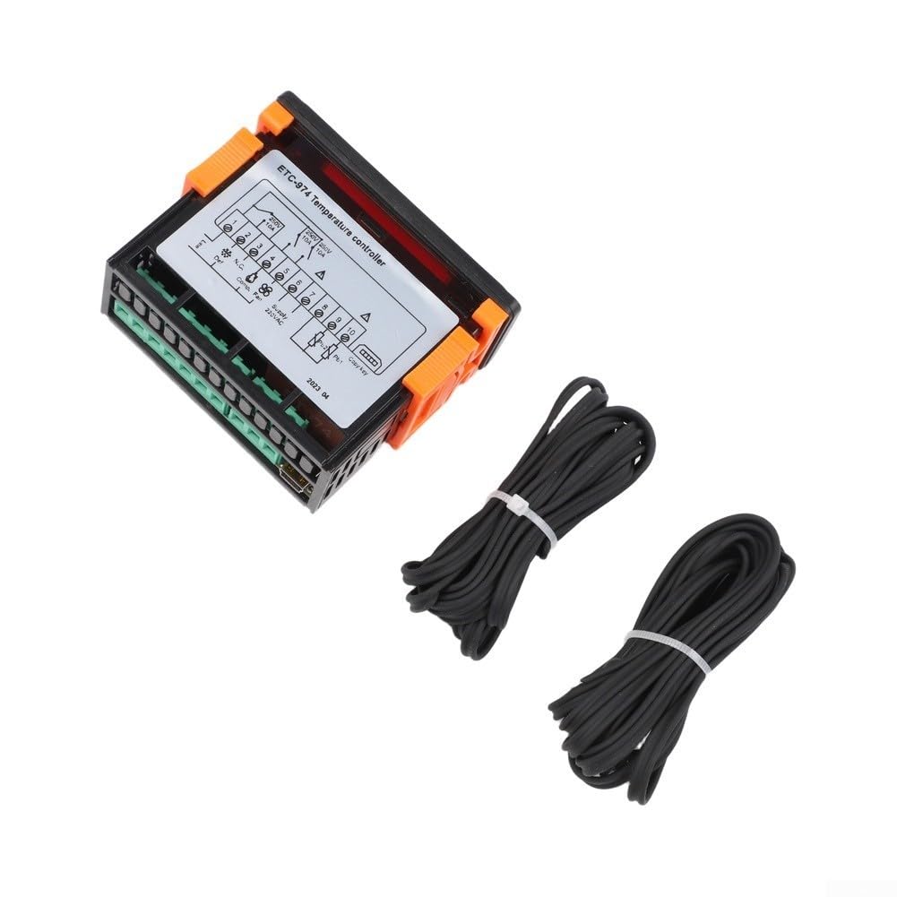 Termostato guida DIN ETC-974 doppio sensore (110 V)