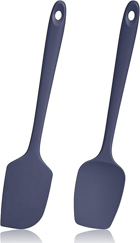 Miniatura 12 de juego de espátulas resistentes a 600ºF, juego de raspadores de silicona sin costuras para cocina de alta temperatura, apto para alimentos, para