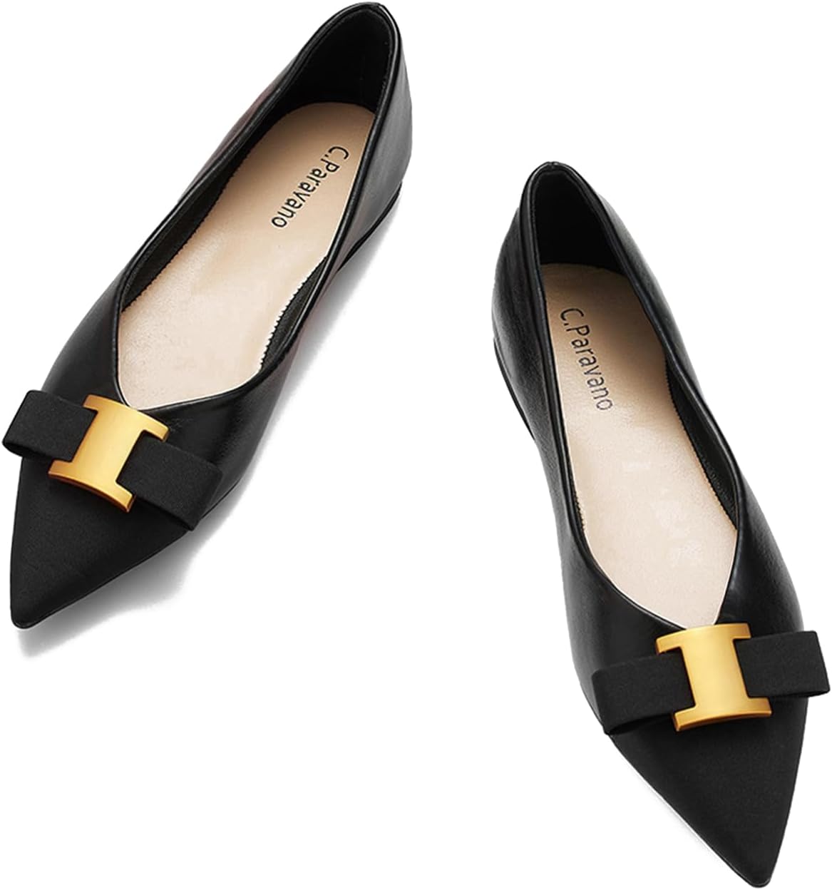 C.Paravano Women’s Flats I Flat for Women Leather I Pointed Toe Flats I Ballet Flats for Women I Slip on Dressy Flats
