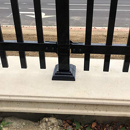 Nuvo Iron Uppc Decorative Post Plate Cover, Black #TOP4