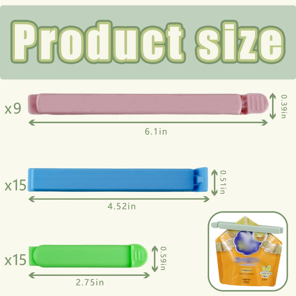 10 Clip Chiudi Sacchetti In Plastica 11 Cm - Riutilizzabili, Colorate, Per Snack, Caffè, Caramelle E Confezioni Alimentari - 2