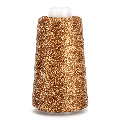 Image of Metallic Crochet Thread, 80g Lurex Yarn for Charms(Brown)