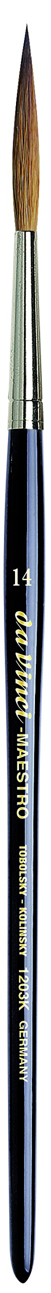 da Vinci Watercolor Series 1203k Maestro Paint Brush, Long Needle Liner/Rigger Kolinsky Red Sable, Size 14 (1203K-14)