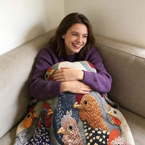 Couverture mignonne poule : le cadeau d'anniversaire idéal