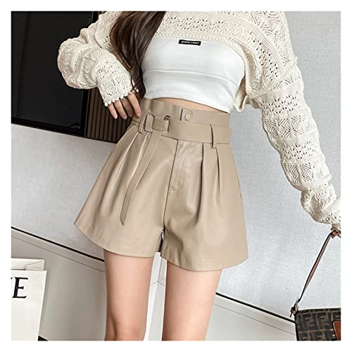 Short en similicuir taille haute élégant et moderne pour femme.