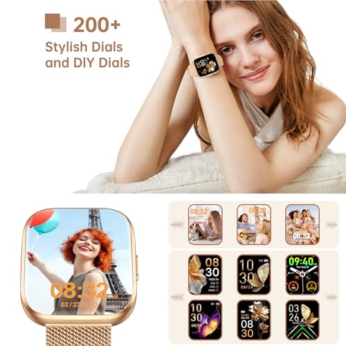 Image of Smart Watches for Women, 1.91 inch HD Fitness Tracker (Answer /Make Calls), IP68 Waterproof, 120+ Sport Modes with Heart Rate and Sleep Monitor, Fitness Watch for iPhone /Android