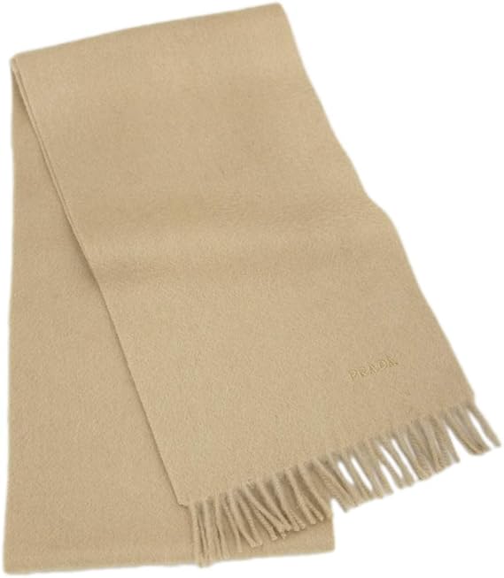 Amazon プラダ Prada メンズ カシミア混 フリンジマフラー ベージュ Cammello Prada 並行輸入品 ストール マフラー 通販