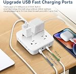 US to UK Plug Adapter,USA to UK Ireland Adaptor Converter with 8 Outlets 4 USB Port(2 USB-C),UK Adapters for Travel,Type G Travel Adapter for Ireland Scotland England British Hong Kong Dubai