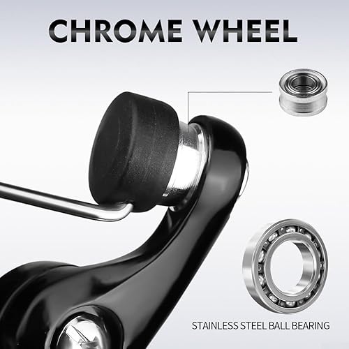 Miniatura 6 de Metal Spinner Fishing Reel with 1BB Bearing, .2: Gear Ratio, 5KG Max Drag, for Freshwater Saltwater Reel, Beginner Fishing Reel, Blue/Red(Red)