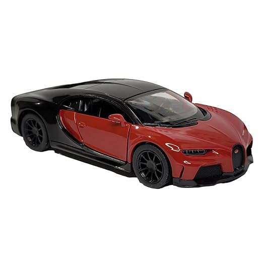 Miniatura Carrinho de Ferro Bugatti Chiron Esportivo Coleção (Vermelho)