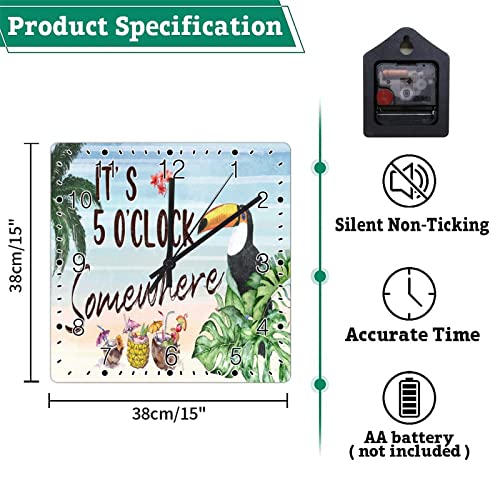 Horloge murale perroquet cadeau idéal déco crémaillère salon