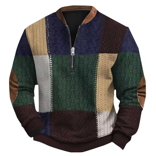 Sweatshirts à manches longues homme pull zippé chaud contre le froid de l'automne