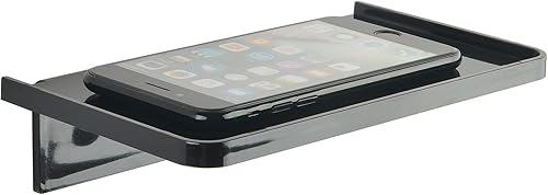 Miniatura 10 de JDGOOMA Estantes de pared flotantes de acrílico  Pequeño estante de teléfono para montaje en la pared, estante inteligente para altavoces para baño,