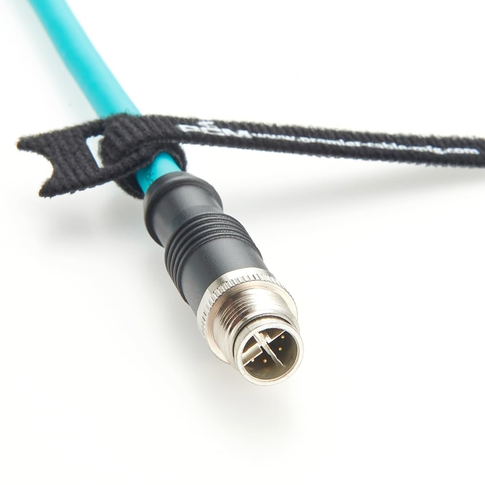 M12 8Pin X-Code Male to RJ45 Cat6A Ethernet Shielded Cable IP67 High Flex GigE Vision Network Patch Cord Compatible with Cognex Basler Industrial Camera Sensor PLC Machine Vision (2M/6.6FT)