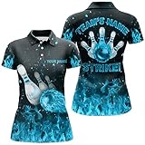 Lovely POD Personalized Women's Bowling Shirts, Custom Jersey, Girl's Bowling Quarter Zip Shirt DS 67