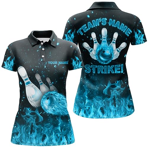 LOVELYPOD Personalized Bowling Shirts for Women, Bowling 3D Polo Shirts, Women Bowlings Shirts, Gifts for Bowlings Lover 2
