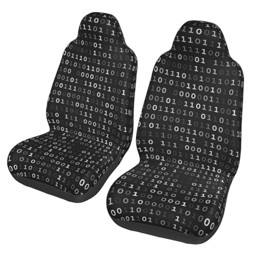 Funda universal para asiento de coche negra con estampado de programador informático 1