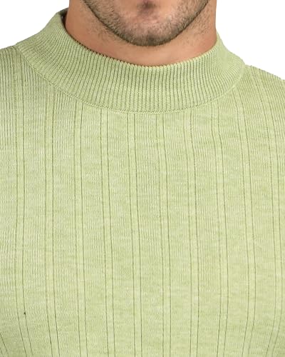 Image of Men Woolen Round Neck Solid Striped Design Pullover Heavy Rainbow Fabric Winter Wear Pure Wool Cardigan for Men Fully Warm Pullover Free Sizes