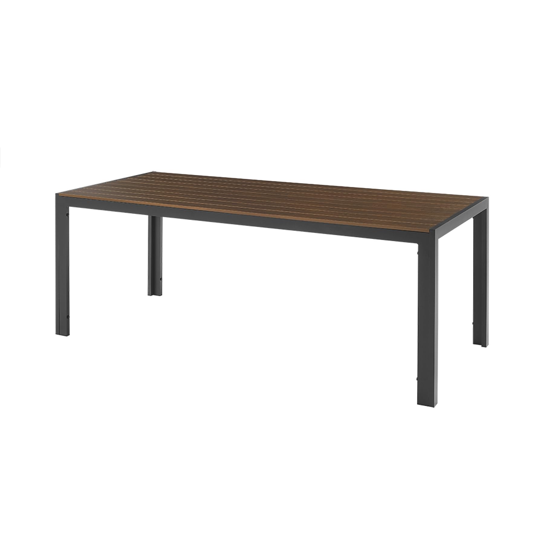Riess Ambiente Moderner Gartentisch DESIGNO - 205cm - Dunkelbraun schwarz - Aluminium wetterfest Outdoortisch