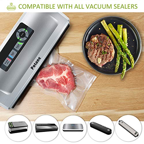 Potane Vacuum Sealer Bags, Precut 150 Gallon 11X16, Quart 8X12, Pint 6X10, Smell-Proof, Puncture Prevention And Heavy Duty. Commercial Grade #TOP1