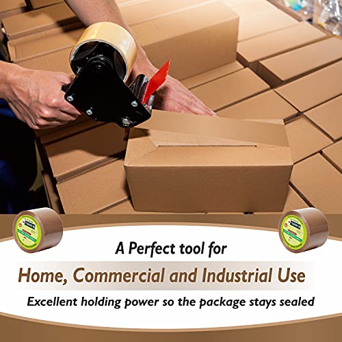 Image of YAJNAS Brown BOPP Tape Self Adhesive High-Strength Packing Tape Roll, Packaging Tape | Brown Cello Tape | e-Commerce Packaging Tape for Home, Office Use & Box Packaging (3 Inch, 35, 2)