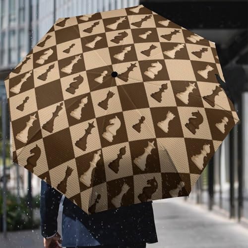 Parapluie automatique compact et robuste imprimé chat fleur papillon - 6