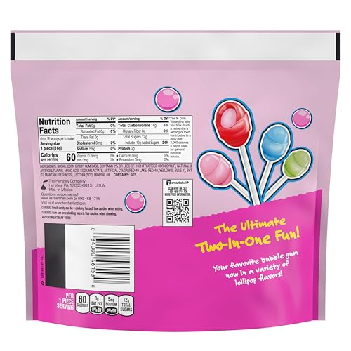 BUBBLE YUM Assorted Bubble Gum Filled Lollipops Bag, 8.8 oz - image 2
