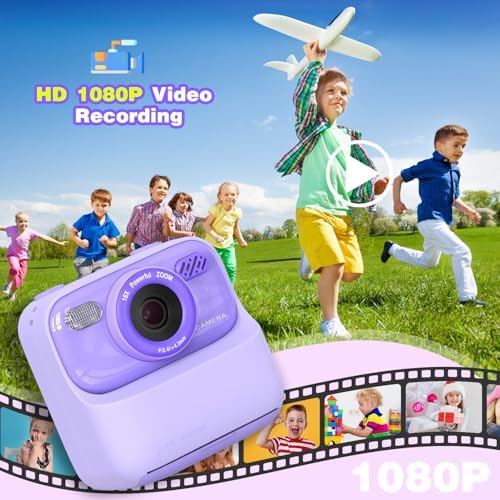 masterbee Kid Camera Instant Print Photo, Birthday Gifts for Girls and Boys, Kids Digital Camera Toys, 1080P HD Video, 3 4 5 6 7 8 9 10 11 12 Year Old Boy Gifts/Girl Gifts - 3