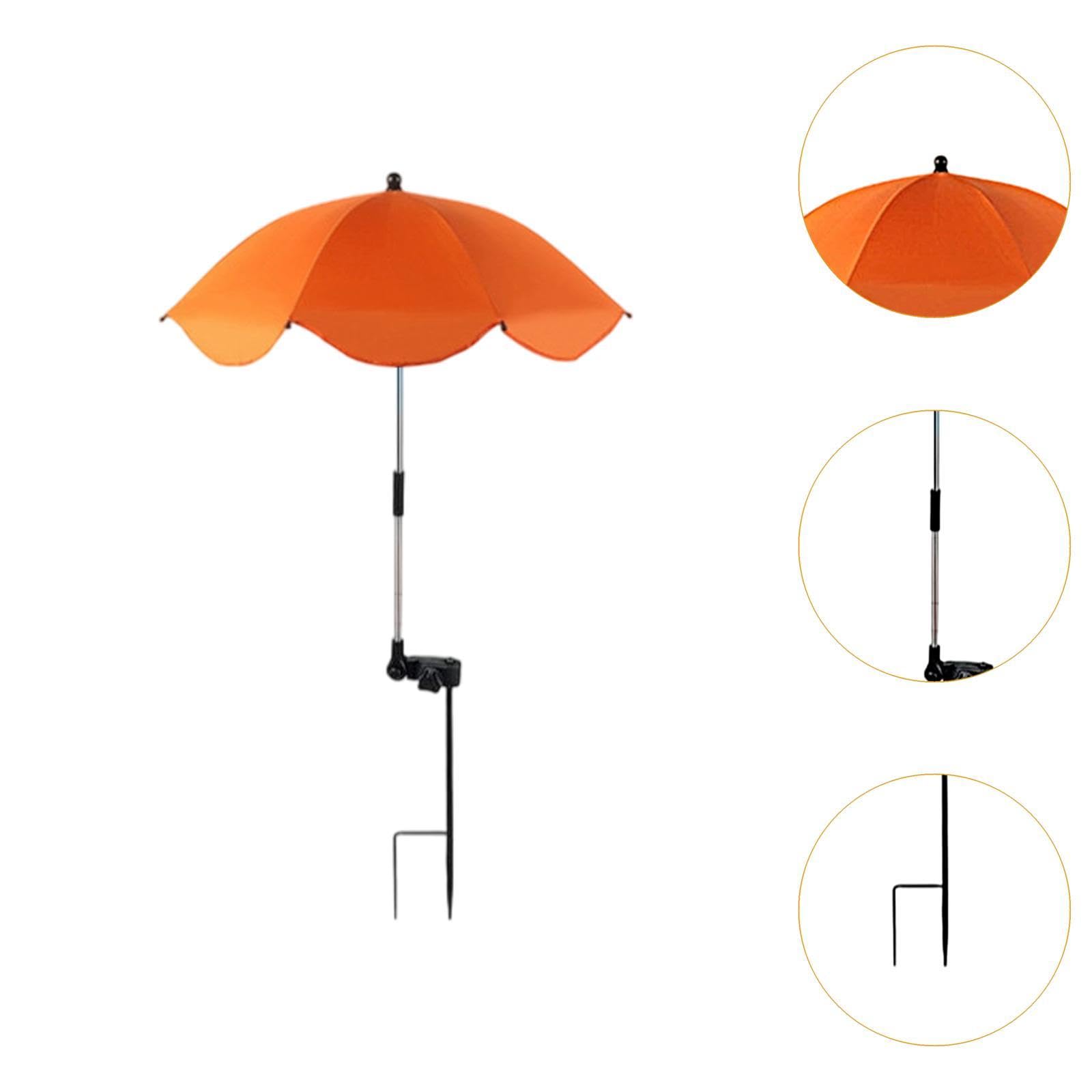 MYCENSE Plant Umbrella for Outdoor Plants,Defend Plants from Blazing Sun,Sturdy Garden Umbrella Shade,Shade Cover for Flower Pot, Orange