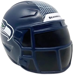 Party Animal NFL Jumbo Squeezymates Helmet Seattle Seahawks Squeezy Helmet Figurine, Team Colors, 4" Tall