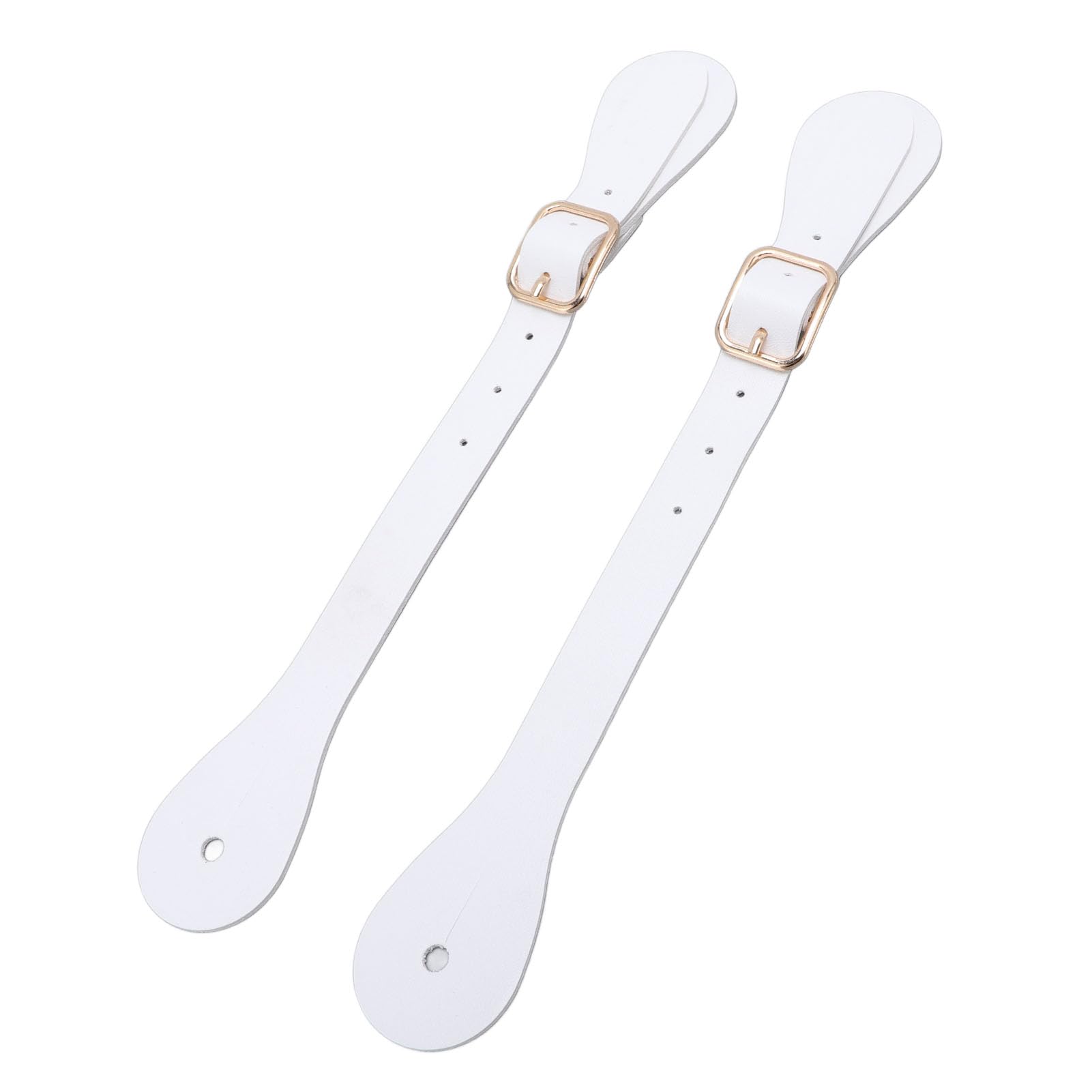 Artificial Leather Spur Strap, Long Durability 22cm Long Spur Holder for Equestrian (White)