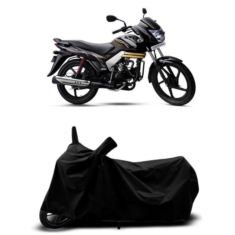 Image of DUFFEL-All Two Wheeler Bike /Scooty Body Cover Used for Mahindra Centuro BS6 Heat Protectio /Water Resistance /UV-Rays /Birds Dropping /Scratchproof /Dust Proof /Waterproof All Variants [Black]