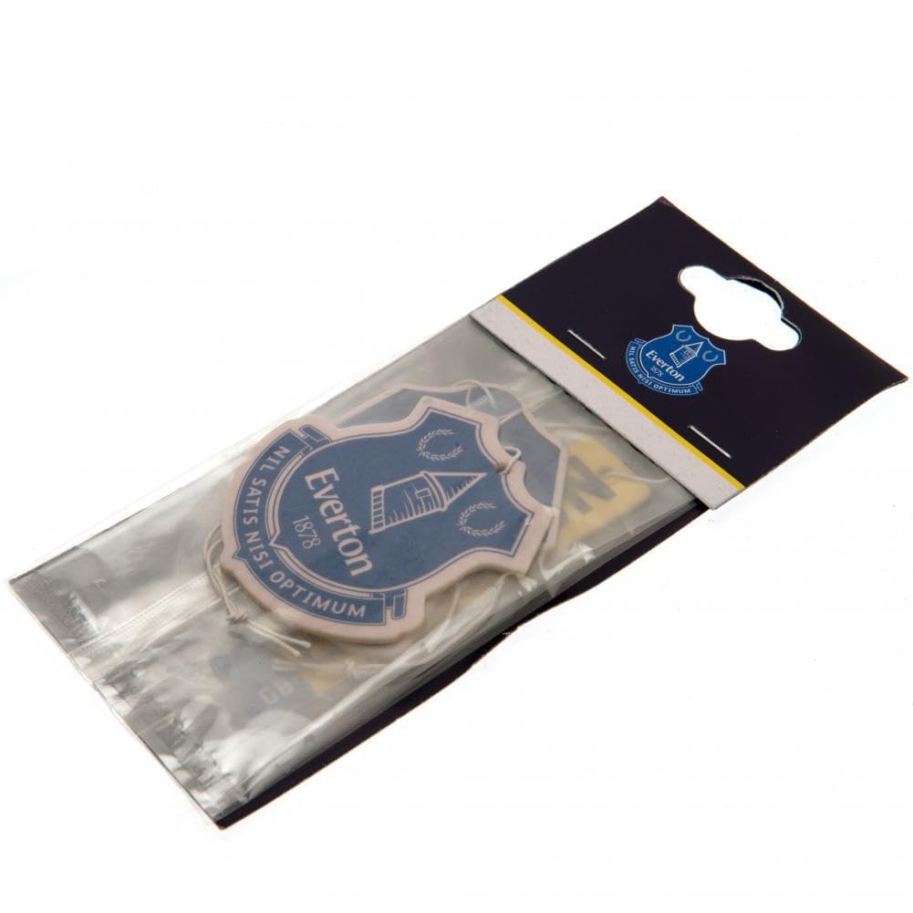 Everton Football Club Official Pack of 3 Air Fresheners Car Hanging Crest