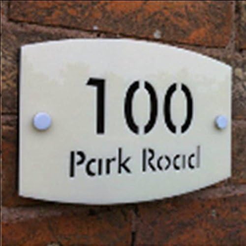 DSD Supplies ltd Personalised Acrylic House Sign Plaque with House Number & Street Name | Door Modern Glass Effect