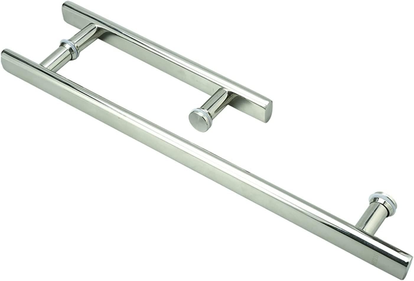 Shower Door Handle 2 Pack Polished Finish Push and Pull Glass Door Knob
