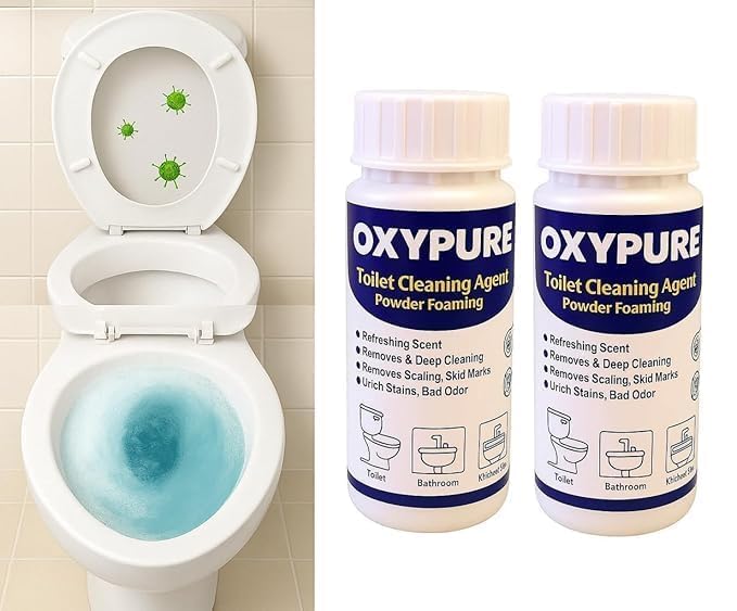 Image of oxypure toilet cleaning agent | Deep Cleaning Bathroom Cleaner | Removes Hard Stains, Limescale & Odor | Toilet Bowl Descaler | Multipurpose Bathroom Cleaner (Pack of 2)