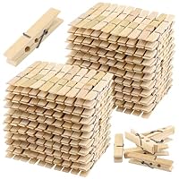 NAMYEUT 500 PCS Bamboo Pegs Bulk, 6.1 x 1.1cm Small Wooden Clothes Pegs,Strong Washing Line Wood Peg, Mini Laundry Peg for Craft Hanging Photo, Socks, Clothes