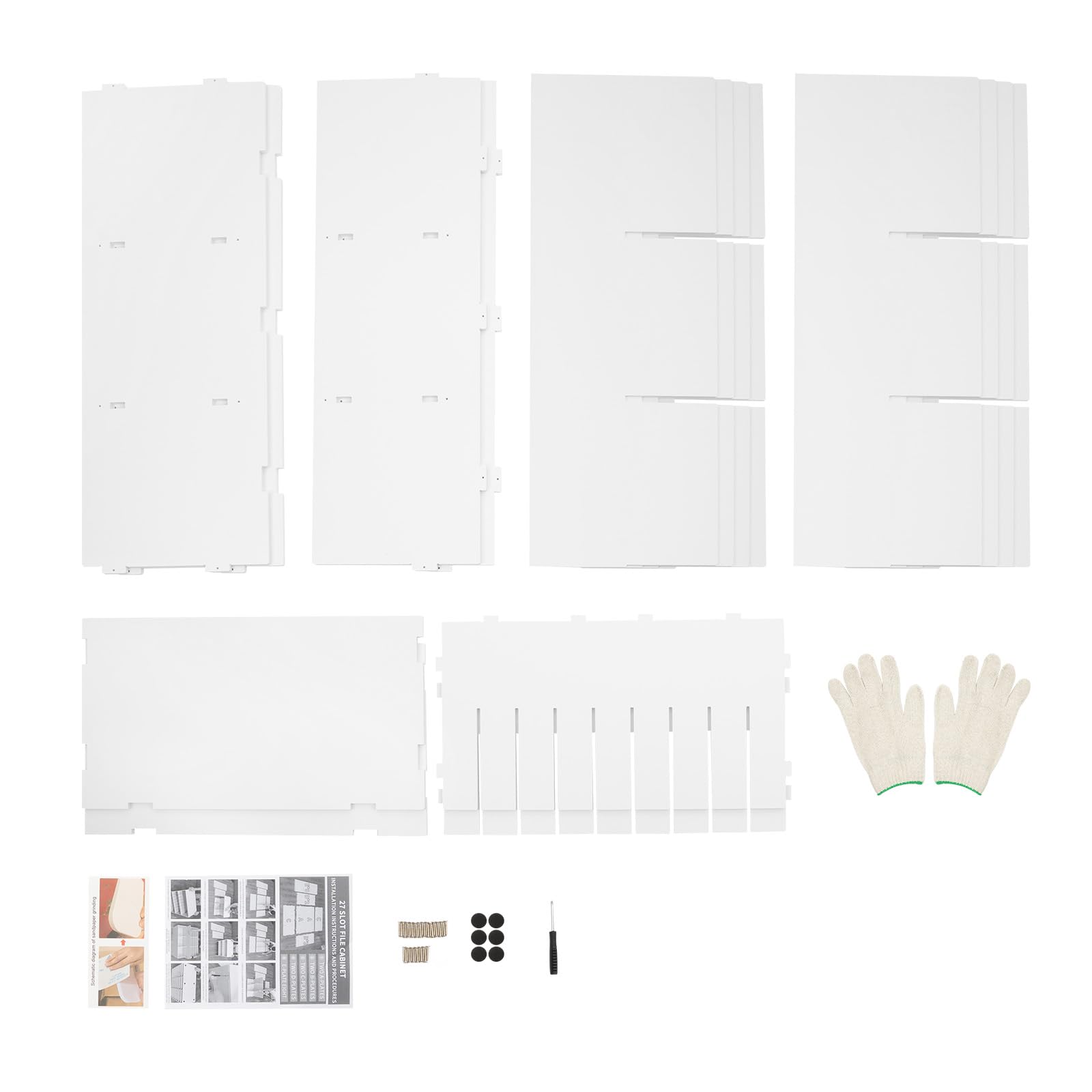 Trieur Documents Bureau 27 Compartiments, Organisateur Papier PVC Blanc, Range Documents Administratifs A4, Classeur Trieur Vertical Moderne, Charge Lourde 50Kg, Gain De Place Comptoir, 80x30x55cm