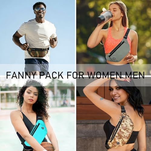 Image of Fanny Pack for Women Men,Crossbody Fanny Pack Water Resistant Sports Waist Bag Pack, Belt Bag for Travel Hiking Running