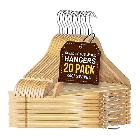 Lifemaster Solid Maple Wooden Clothes Hangers Cover