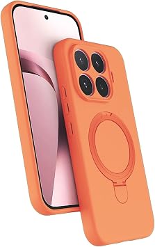 S DE EYE - Xiaomi Mi 17T Pro  in Regal Standl  Kamera Korumal  Mat Y zey MagSafe  le Uyumlu Telefon K l f  Arka Kapak - Turuncu