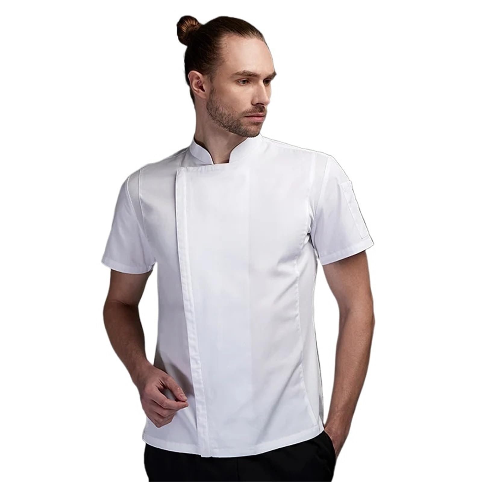Uniforme De Chef Chaqueta de Chef de Manga Larga Unisex, Uniforme de Cocina for Restaurante, cafetería, panadería, barbería, Camarero, Camisa de Trabajo