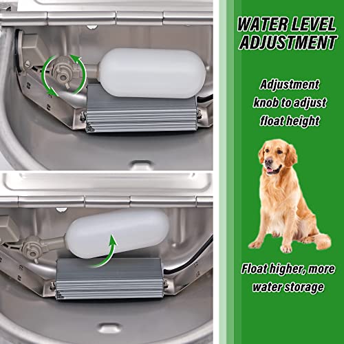 Khearpsl Automatic Heated Dog Bowl Thermal-Bowl Livestock Waterer Water Trough Stainless Steel Auto Waterer For Chicken Dog Cattle Horse Pig Goat (Waterer+Pipe+Connector+Screw) #TOP5
