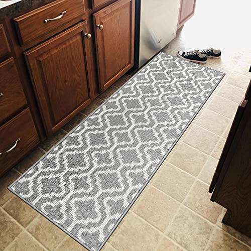 Vaukki Extra Large Indoor Doormat Runner Rug, Washable Modern Kitchen Runner Rug, Non Slip Entryway Rug Runner, Entrance Mat For Hallway, Bedroom, Kitchen And Laundry Room (20''X59'', Grey) #TOP7