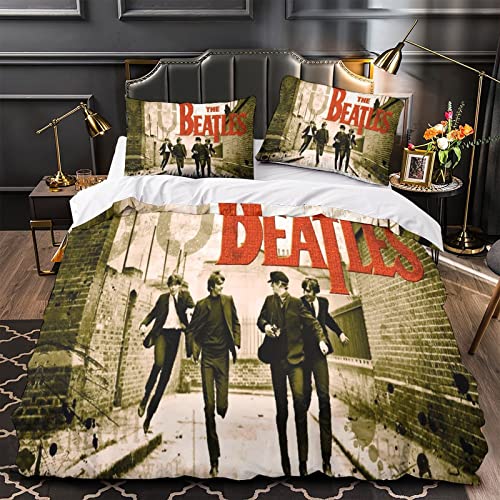 The Beatles Housse De Couette Motif 3D Parure De Lit avec Fermeture Éclair – 100% Microfibre Sets De Housse Couette avec… - Les Beatles, Paul McCartney, John Lennon, RIngo Starr, George Harrison The Beatles Housse De Couette Motif 3D Parure De Lit avec Fermeture Éclair - 100% Microfibre Sets De Housse Couette avec… – Image 4