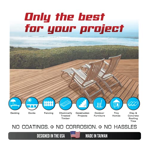 #10 X 3 Inch 316 Marine Grade Stainless Steel Wood Screws 350 Pack T25 Star Drive Type 17 Point thumb #4