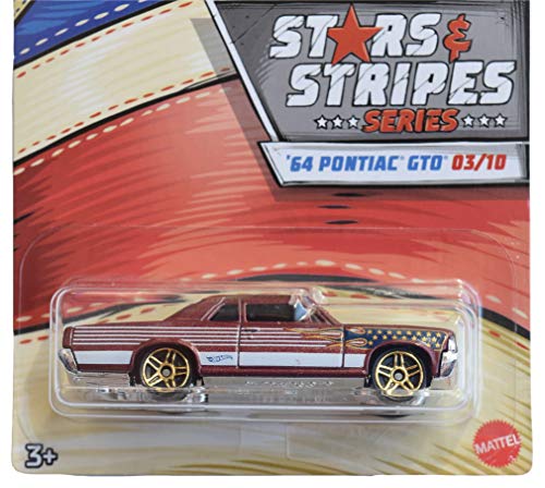 Hot Wheels Stars & Stripes Series Pontiac GTO 3/10 rojo miniatura 2