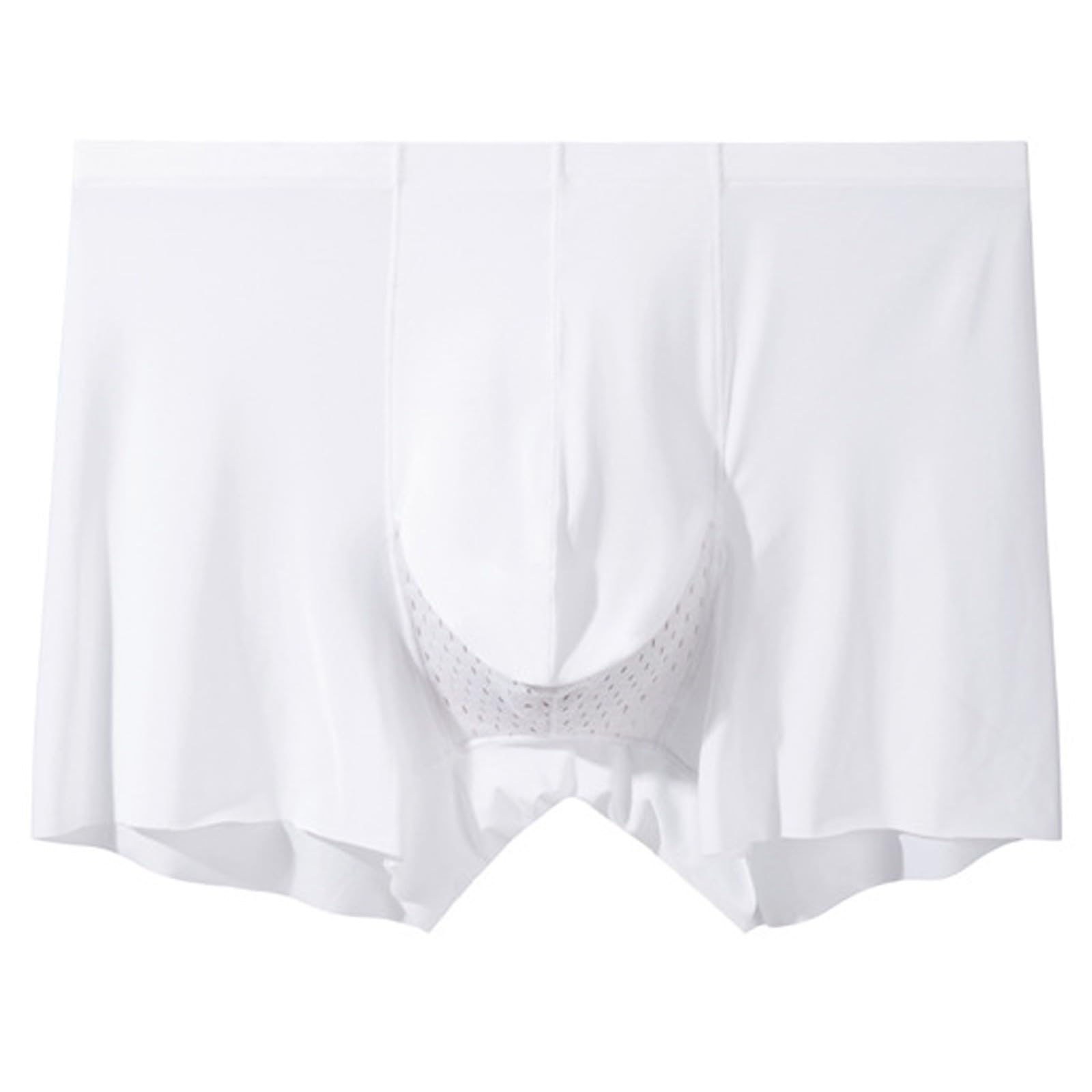 Mens Sport Breathable Ice Silk Trunks Casual Lightweight Breathable Underwear Fashion Plus Size Stretch Boxer Briefs