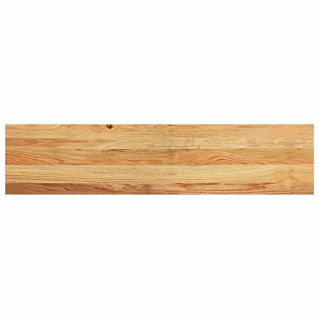 Juego de 16 peldaños de madera maciza de roble, 110 x 30 x 2 cm, peldaños de repuesto para escaleras interiores, lacado marrón claro, también se puede utilizar como alféizar de ventana, madera